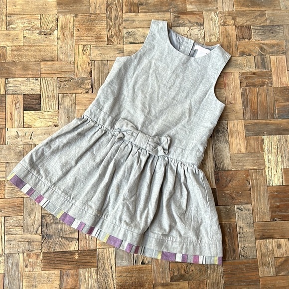 Janie and Jack Gray Flannel Jumper Dress - Picture 1 of 7